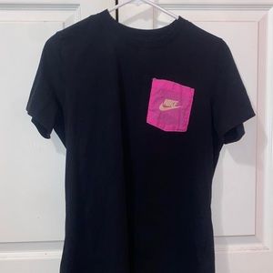 Nike black shirt with pink open pocket